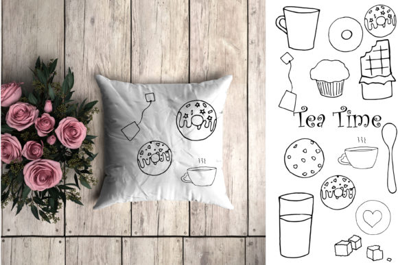 Bundle of Outline Tea Time, Tea Party: A Versatile Creative Resource for Modern Makers