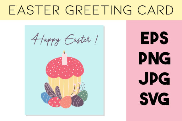 Easter Greeting Card, Easter Cake: A Versatile Design for Every Celebration