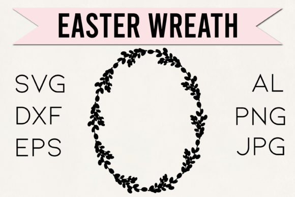 Easter Monogram Wreath
