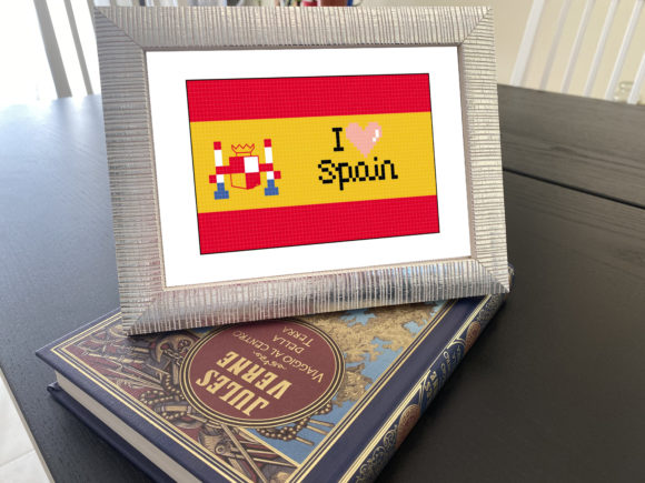 Flag of Spain Cross-Stitch Pattern