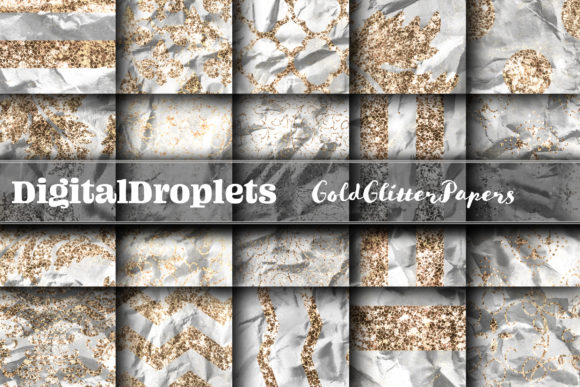 Gold Glitter 30 Papers Collection: A Sparkling Addition to Your Creative Projects