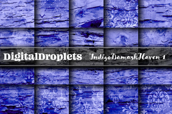 Indigo Damask Haven 1 Collection: A Versatile Paper Set for Creative Projects