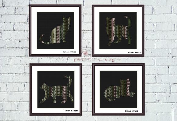 Ornament Cats Cross Stitch Set of 4 Pcs: A Creative and Practical Craft Solution