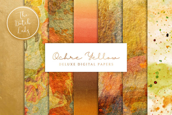 Paint Textures in Ochre Yellow