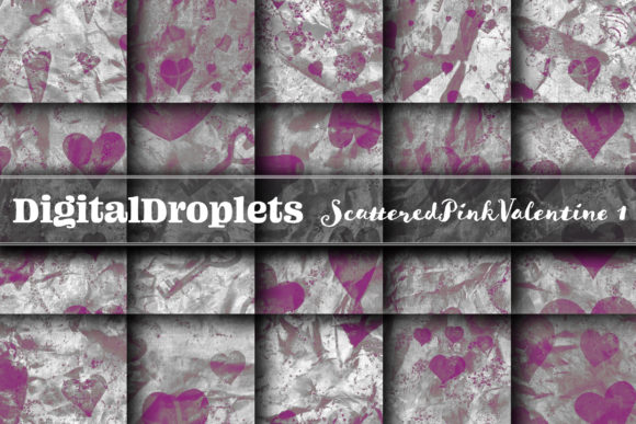 Scattered Pink Valentine 1 COLLECTION: A Versatile Paper Set for Creative Projects