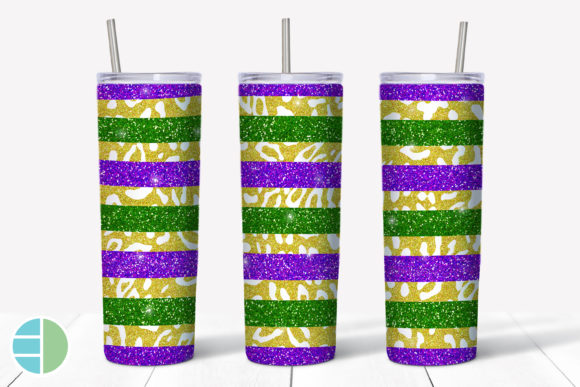 Skinny Tumbler Sublimation Mardi Gras