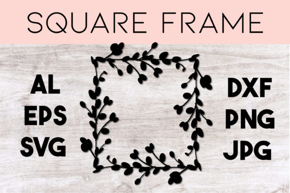 Square Frame - Floral Frame Monogram