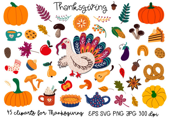 Thanksgiving Clipart Bundle