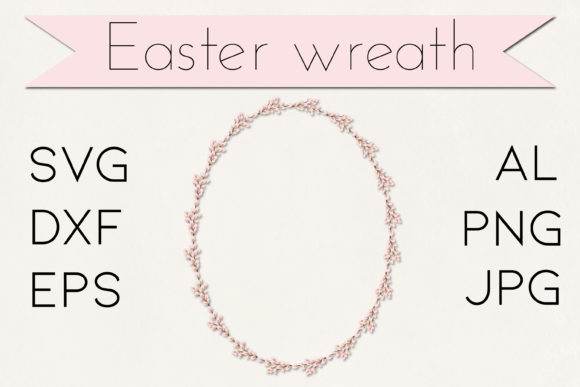 Wreath Easter Oval Frame