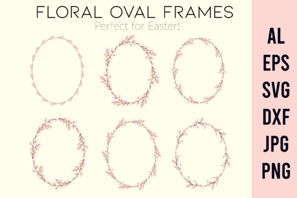 Wreath Floral Oval Frame